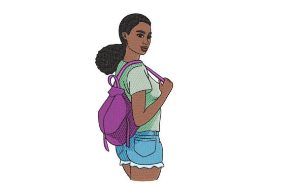 Black Girl with a Backpack