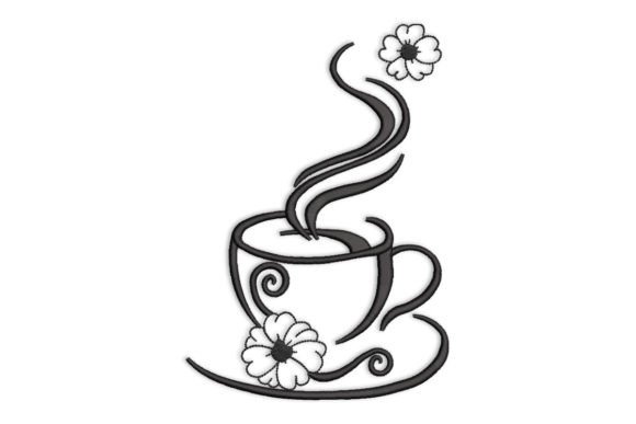 Coffee Cup with Flower
