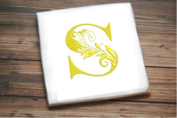 Elegant Floral Alphabet Letter S