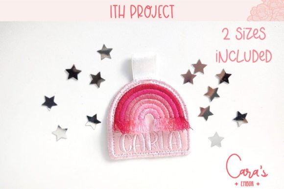 Fringe Rainbow Name Tag