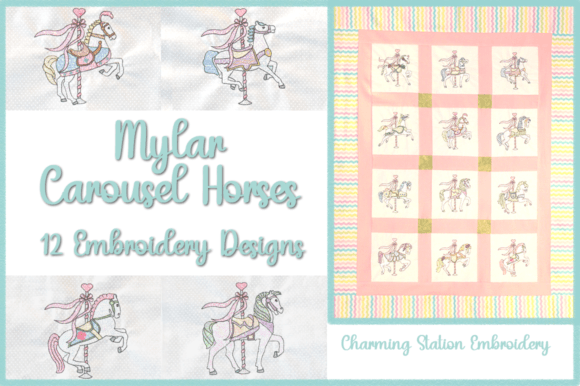 Mylar Carousel Horses