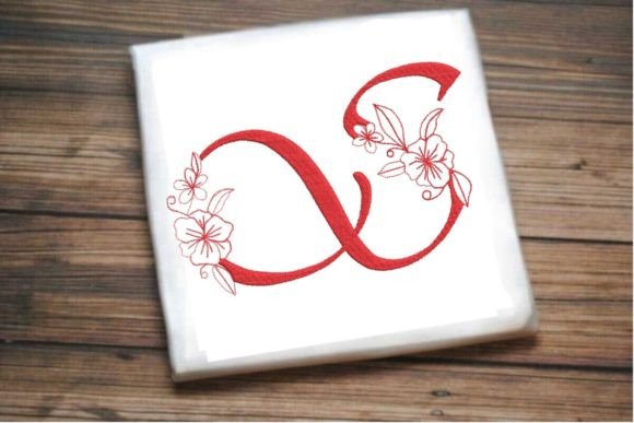 S Floral Monogram Letter